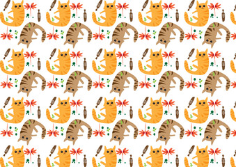 seamless pattern with cats