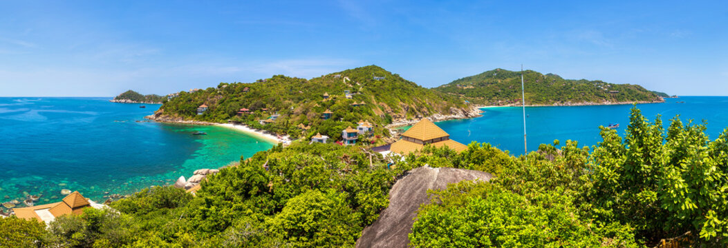 Aerial view of  Koh Tao island,