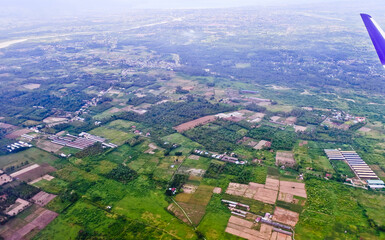 aerial view of Palu city. Central Sulawesi, Indonesia