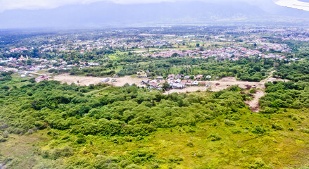 aerial view of Palu city. Central Sulawesi, Indonesia
