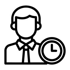 worker line icon