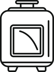 Belt press machine icon outline vector. Action research. Control form