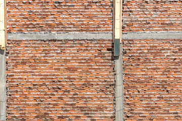 texture pattern of bricks and cement wall in Brazil