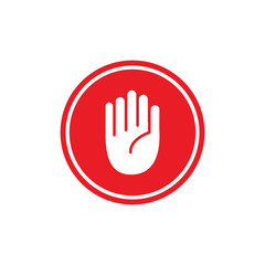 Obraz premium Road sign stop icon vector logo design template