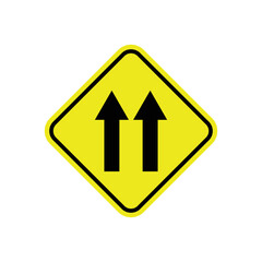 Road sign icon vector logo design template