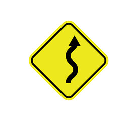 Road sign icon vector logo design template