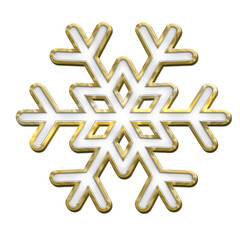 snowflake enamel pin ornament