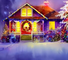 It's the middle of December and most houses on the block are adorned with Christmas lights and other seasonal decorations. One house in particular stands out, however; It has a life-sized Santa Claus 