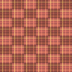 Japanese Brown Checkered Plaid Vector Seamless Pattern