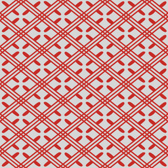 Japanese Brush Line Diamond Vector Seamless Pattern