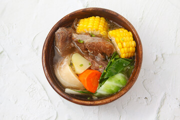 Freshly cooked Filipino food called Beef Bulalo