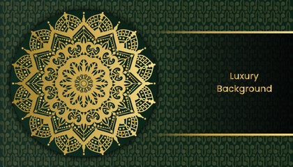Classic Arabesque style beautiful decorative invitation card. Luxury floral ornamental mandala. 