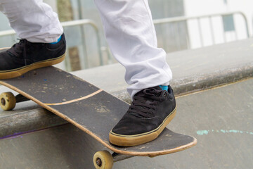 girl skateboarding at a skate park in Rio de Janeiro.