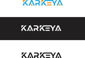 karkeya special typography letter logo with special character with classic elegant look vector