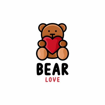 bear love logo design
