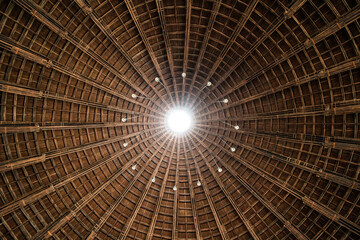 Bamboo roof structure in Vietnam