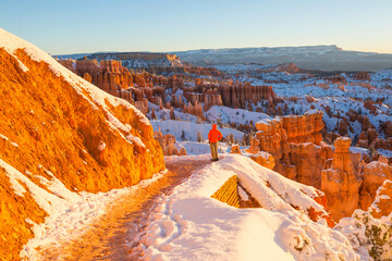 Hike in winter Bryce