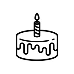 birthday cake icon vector design template in white background