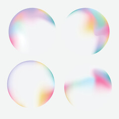 Set of soft Color Circle gradient 