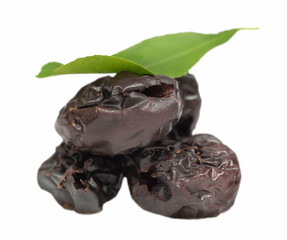 Dried jojoba with leaf isolated