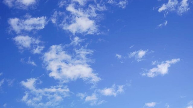 Blue sky and clouds timelapse.