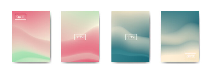 Obraz premium set of abstract background with beautiful gradation color, colorful background for poster flyer banner backdrop.vertical banner.cool fluid background vector illustration