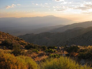 Overlooking the San Andreas Fault At Sunset 