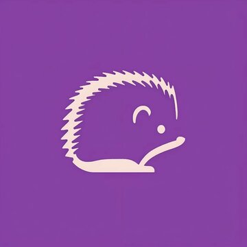 Minimalist Simple Isotype Hedgehog Icon Clip Art Design Logo | Created Using Midjourney and Photoshop