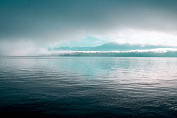 brume sur le lac Léman