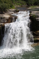 waterfall in the mountains