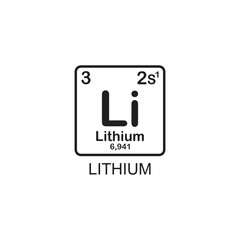 lithium icon , physics icon vector