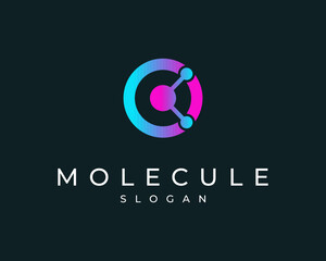 Letter O Molecule Molecular Science Particle Biotechnology Chemical Colorful Vector Logo Design