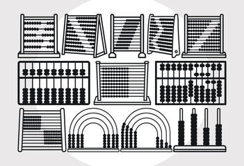 Abacus SVG Bundle, Abacus Silhouette, Mathematics Svg, Sports Svg, Math Svg, Abacus Counter Svg, 