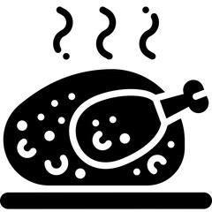 roast turkey solid icon