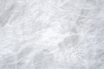 crumple white plastic bag texture can be use as background 