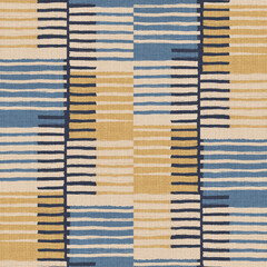 Rug seamless texture with stripes pattern, ethnic fabric, grunge background, boho style pattern, 3d illustration - 546162149