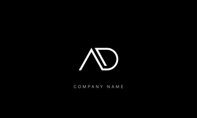 AD, DA Abstract Letters Logo Monogram - obrazy, fototapety, plakaty