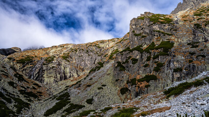mountains, trekking, outdoors, slovakia, tatras, Small Cold Valley, tatra mountains, climbing, autumn, sunny, natural, no people, tatra, dangerous, little, panorama, Slavkovsky, national, peak, enviro