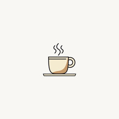 coffee cup vector illustration for icon, symbol or logo. coffee cup flat design. coffee cup icon 