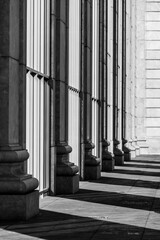 Shadows and Columns in Black and White 