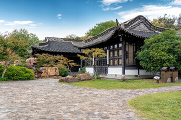 Fototapeta na wymiar Chinese classical garden scenery street scene