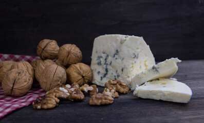 Roquefort cheese with walnuts