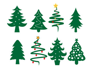 Christmas decorated tree design Bundle