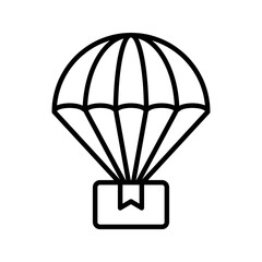 Parachute icon. sign for mobile concept and web design. vector illustration