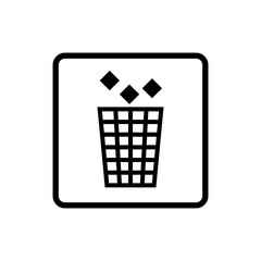 Throw trash in its place icon vector