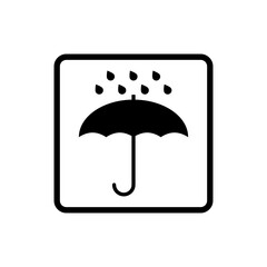 Umbrella icon vector protects the rain
