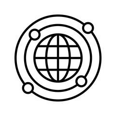 Orbit icon. sign for mobile concept and web design. vector illustration