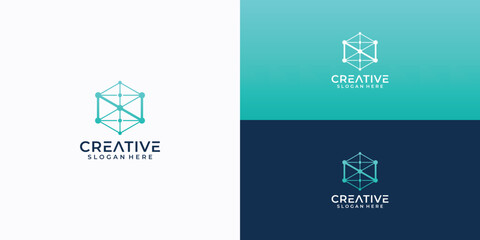 Gradient n letter logo template