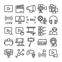 動画 配信 制作 アイコン セット
