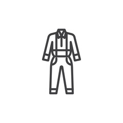 Safety overalls line icon